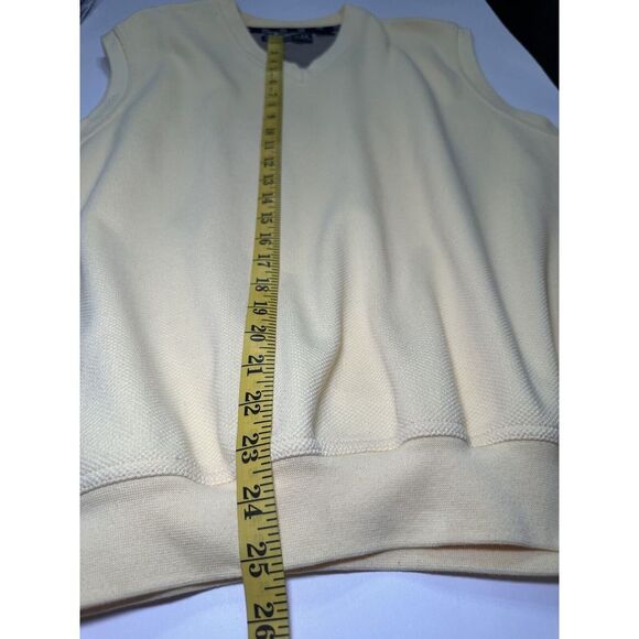 Grand Slam Penguin Mens XL‎ Large Sleeveless Yellow V Neck Vest Golf - Picture 4 of 7